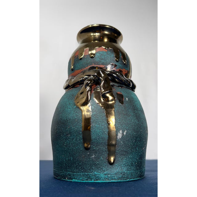 Modernist Italian Brutalist "Corda" Gourd Vessel For Sale - Image 4 of 10