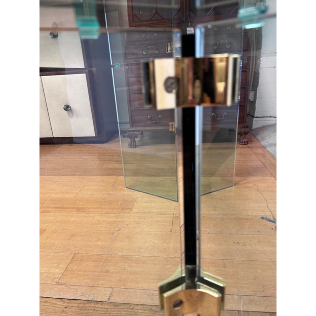 Transparent Circa 1970's Leon Rosen for Pace Collection Glass Dining Table For Sale - Image 8 of 12