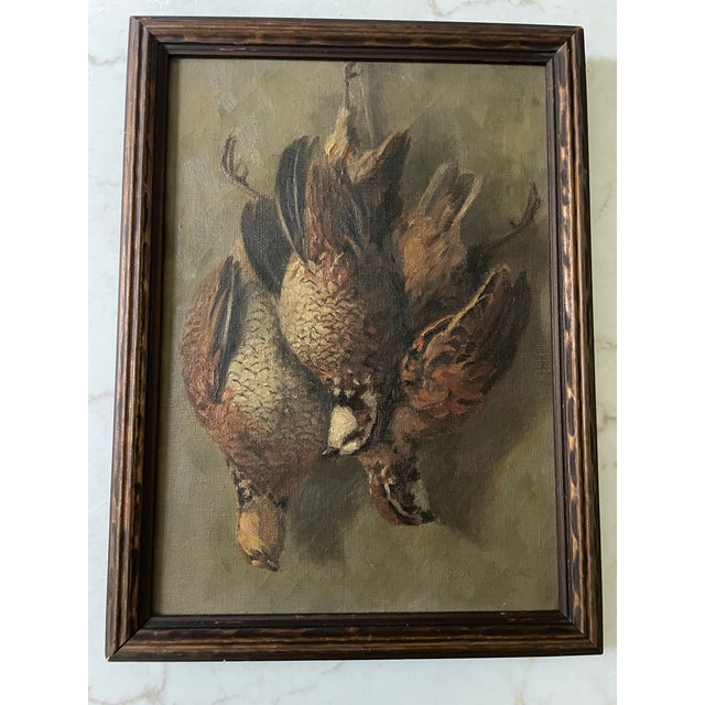 Framed Painting of a Brace of Game Birds For Sale - Image 4 of 7