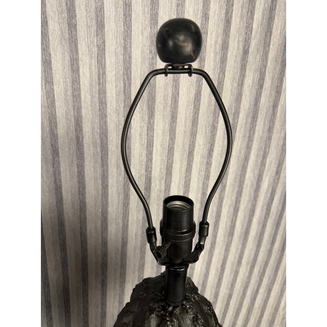 Wood Contemporary Black Cactus Lamps - A Pair For Sale - Image 7 of 10