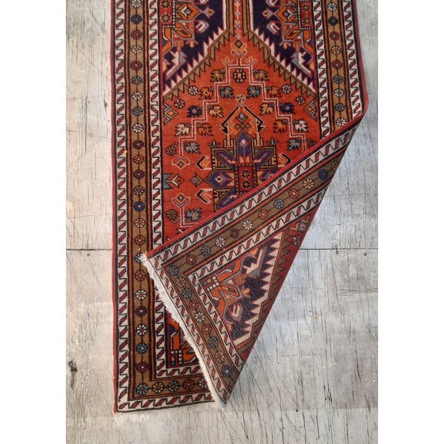 1970s Vintage Handwoven Persian Runner For Sale - Image 5 of 5