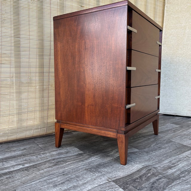Refinished Mid-Century Modern3 Drawer Dresser by Basic White Furniture Inc. Circa 1960s. For Sale - Image 17 of 18