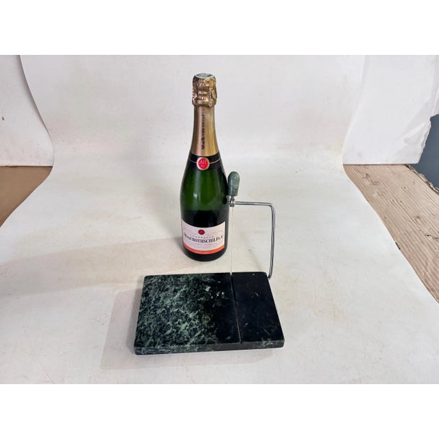 Italian Dark Green Verdi Marble butter cutting board 20th century.