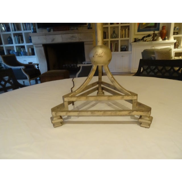 A Great Giacometti Style Iron Lamp Circa 1970s