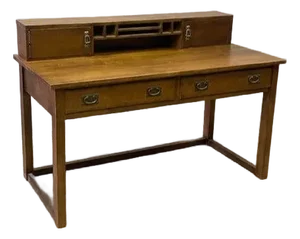Mission 4 Door 4 Drawer Oak Sideboard With Lighted Hutch - Micheal Cherry