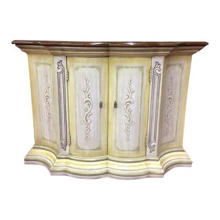 Drexel Furniture Vintage Console Hall Stand Tv Stand Bar French Country Style Painted Furniture For Sale