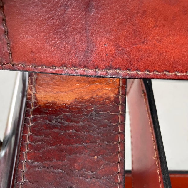 Italian Modern Burgundy Leather Wassily Armchair by Marcel Breuer for Gavina, 1960s For Sale - Image 11 of 18