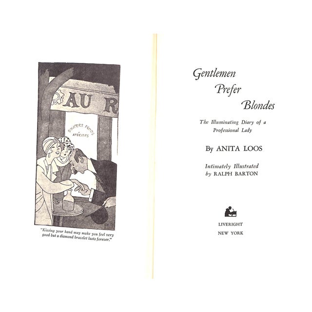 Traditional "Gentlemen Prefer Blondes" 1973 Loos, Anita For Sale - Image 3 of 6