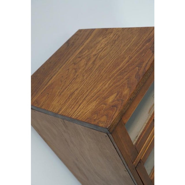 Vintage German Beech and Oak Haberdashery Shop Cabinet, 1950s For Sale - Image 3 of 17