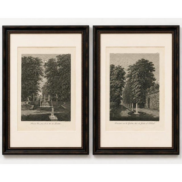 Paper Louis-Pierre Baltard, Saint-Cloud Garden Fountain, 1803, Engravings, Set of 2 For Sale - Image 7 of 11