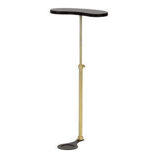 Black & Antique Brass Drink Table For Sale