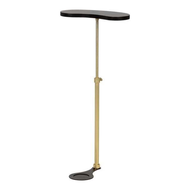 Black & Antique Brass Drink Table For Sale