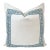 Not Yet Made - Made To Order Chinoiserie Indigo Blue Greek Key Trim, Natural Off White Belgium Linen Pillow Cover For Sale - Image 5 of 6