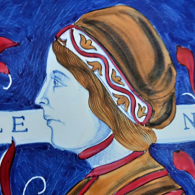 Hand-Painted Luster Majolica Plate by Elena R. Paffi for Gualdo Tadino, 1960s For Sale - Image 4 of 12