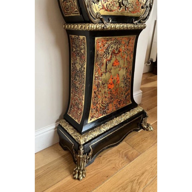Napoleon III Marquetry Inlaid Eight Day Longcase Clock, 1870s For Sale - Image 13 of 16