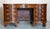 Antique Victorian Back Leather Top Kidney Desk Bookcase For Sale - Image 3 of 18