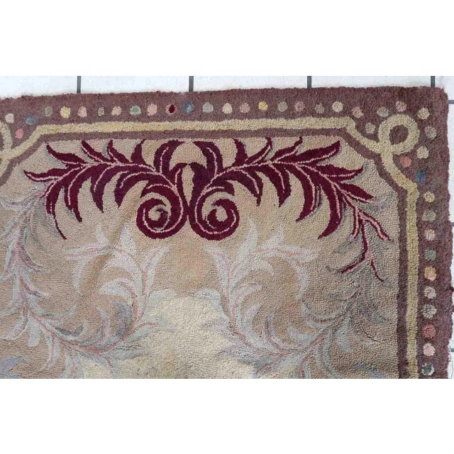 1880s Handmade Antique American Hooked Rug 2.7' X 5' For Sale - Image 10 of 12
