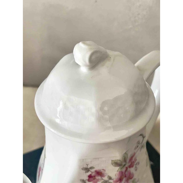Vintage Winterling Röslau Bavaria Porcelain Coffee Trio with Floral Motifs, 1960s, Set of 3 For Sale - Image 6 of 12