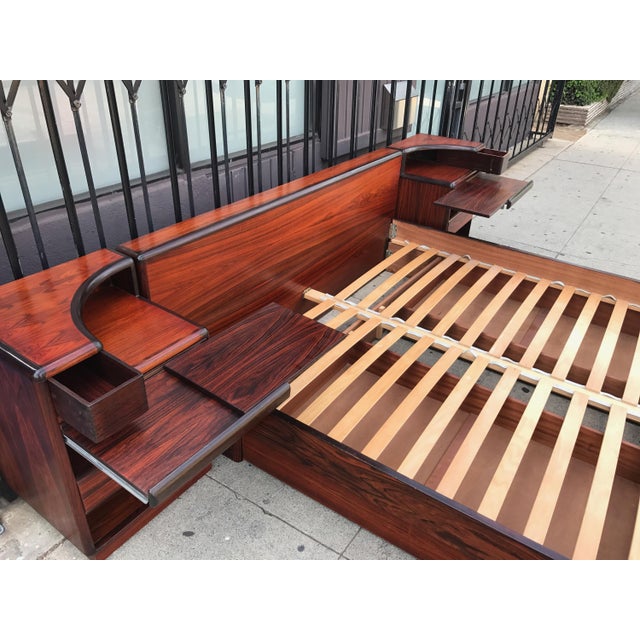 Danish Modern King Size Bedframe & Built-In Nightstands ... I made this headboard a year ago and it was my first ana white project.