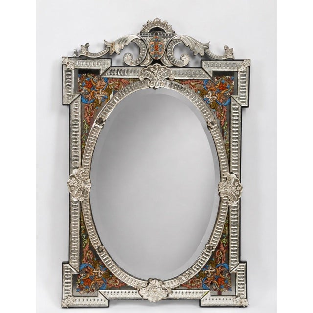 19th Century Venetian Renaissance Style Mirror with Closed Panels For Sale - Image 5 of 5