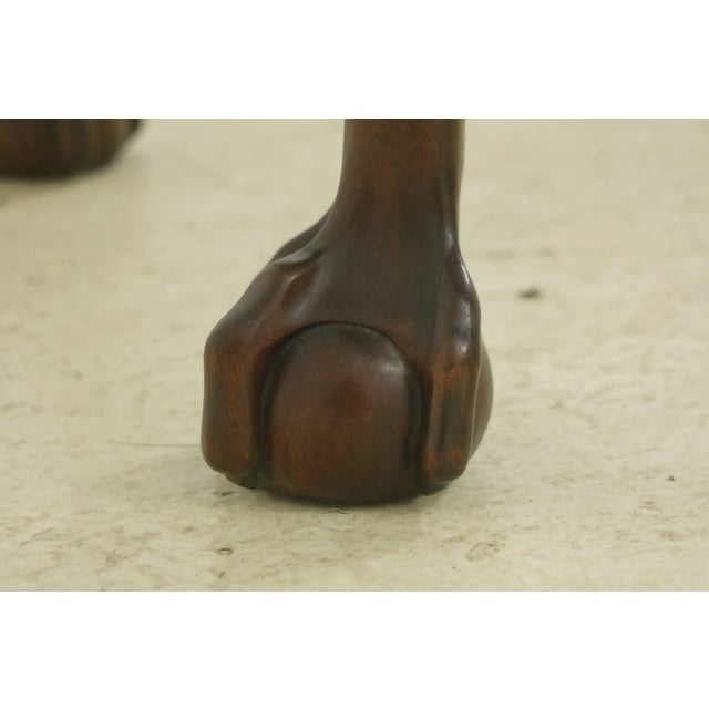 Henkel Harris Marble Top Claw Foot Mahogany Console Table For Sale In Philadelphia - Image 6 of 10