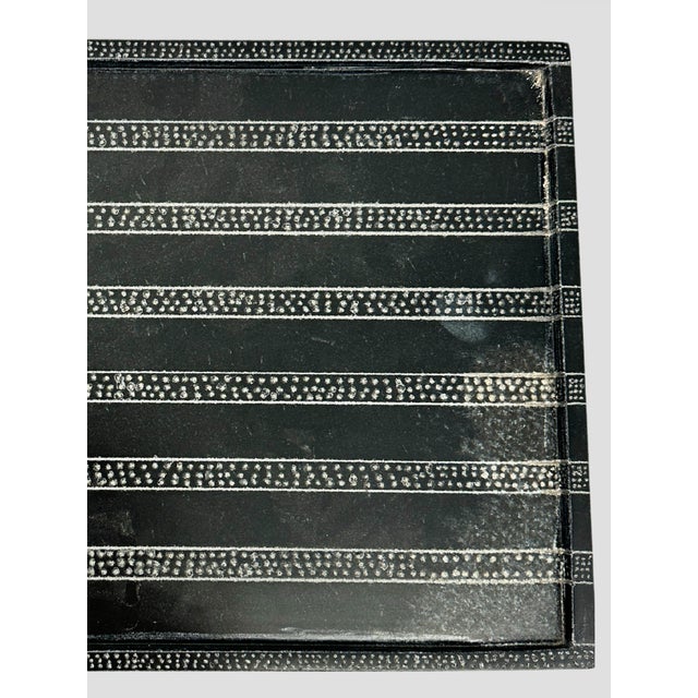 2020s Black Etched Marble Tray For Sale - Image 5 of 6