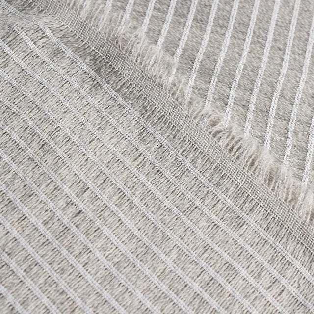 Contemporary Sample - Schumacher Wren Alpaca Sheer Fabric in Mist For Sale - Image 3 of 3