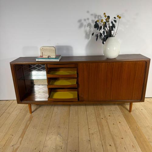 Mid-Century Modern Teak Sideboard with Sliding Doors, 1960s For Sale - Image 11 of 16