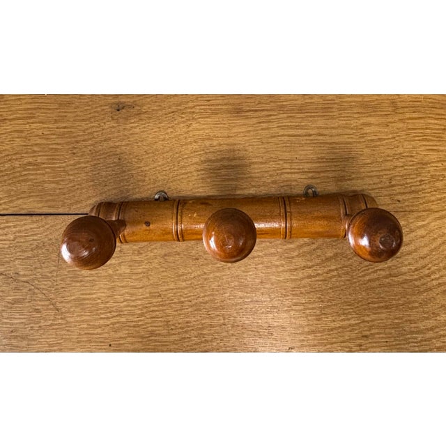 Rustic European Vintage French Wall Mounted Coat Rack For Sale - Image 3 of 7