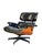Beautiful and authentic Herman Miller Eames lounge chair in black leather with a teak veneer shell. This classic chair...