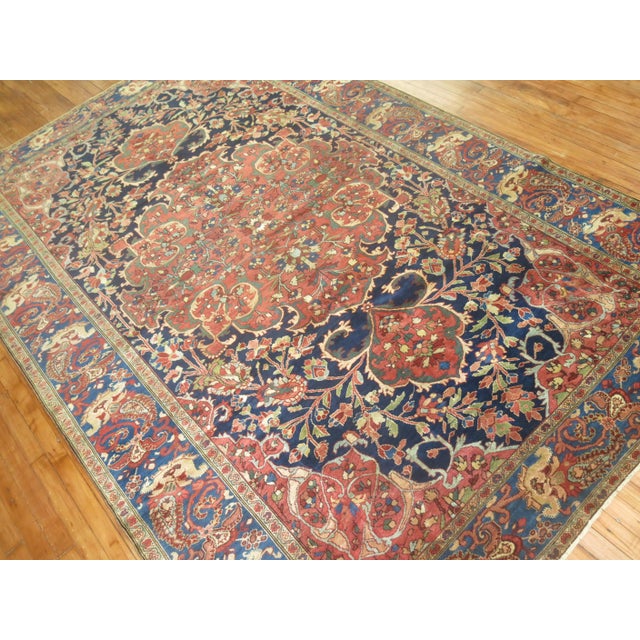 Mid 20th Century Antique Persian Sarouk Ferahan Rug For Sale - Image 5 of 6