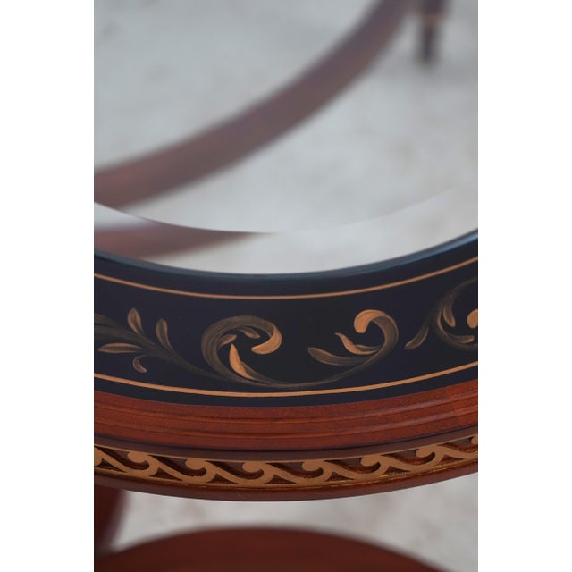 John Widdicomb Neoclassical Glass Top Coffee Table For Sale - Image 10 of 14