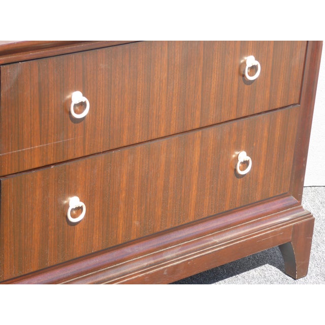 Vintage Ethan Allen Mid Century Two Drawer Solid Wood Nightstand Chairish