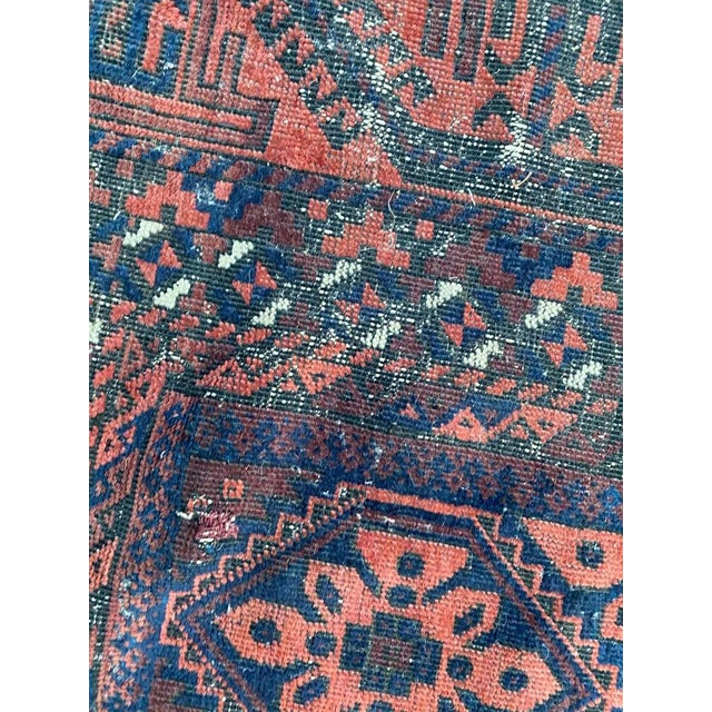 Antique Distressed Baluch Afghan Rug, 1890s For Sale - Image 11 of 18