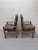 Wood Vintage Danish Modern High-Back Lounge Chairs, Pair, C. 1970s For Sale - Image 7 of 13