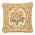 Aubusson Bouquet Beige Tapestry Cushion With Gold Fringe - 48x48cm (19"x19") For Sale