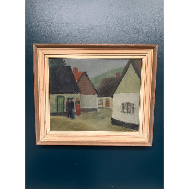 Fabian Lundqvist, Village, 1944, Oil on Canvas, Framed For Sale - Image 16 of 18
