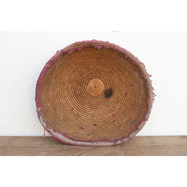 19th Century 24"Dm Antique Harvest Coiled Basket For Sale - Image 5 of 8