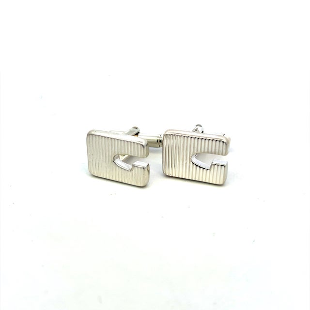 1990s Pair of Gucci Estate Mens Cufflinks Sterling Silver For Sale In New York - Image 6 of 9