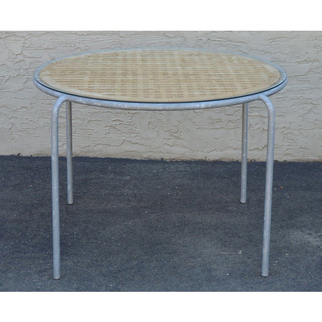 Soho Contract Group Teak And Galvanized Steel Round Patio Table
