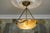 French Art Deco Cream Alabaster and Brass Pendant Light, 1920s For Sale - Image 4 of 18