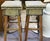 Mid Century Faux Snakeskin Upholstered Wood Stools - Signed For Sale - Image 13 of 15