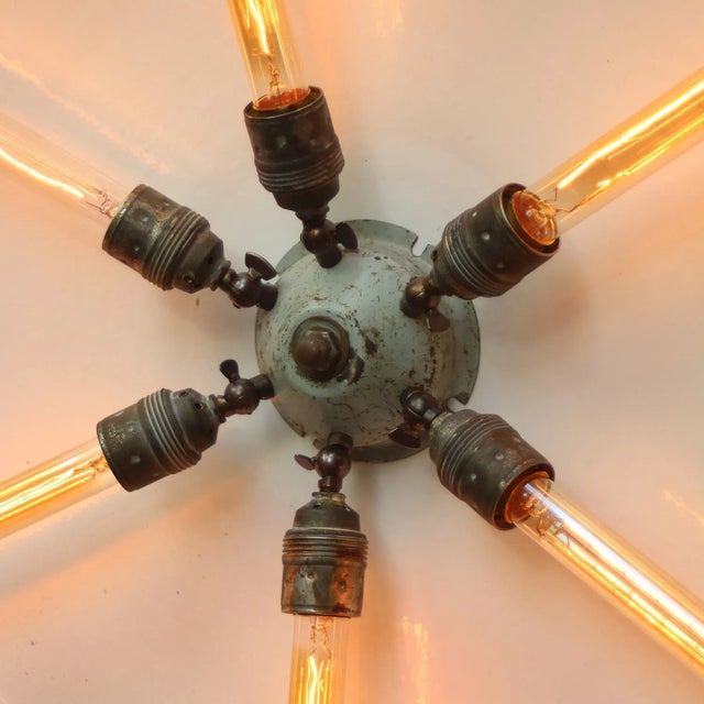 1950s Large Mid-Century Modern Dutch Industrial Green Enamel Pendant Lamp from Philips For Sale - Image 5 of 11