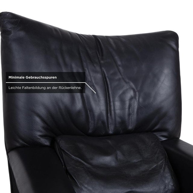 Set of Metal and Leather 6500 Armchair and Ottoman from Rolf Benz For Sale - Image 11 of 18