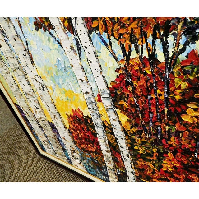 Maya Eventov River Reflections II Original Acrylic Painting on Canvas HandSigned For Sale - Image 13 of 13