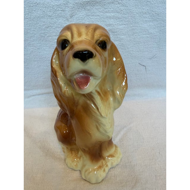1940s Porcelain Cocher Spaniel Planter For Sale - Image 10 of 11
