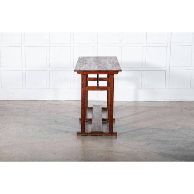 19th Century French Convent Pine Hall Console Table For Sale - Image 6 of 16
