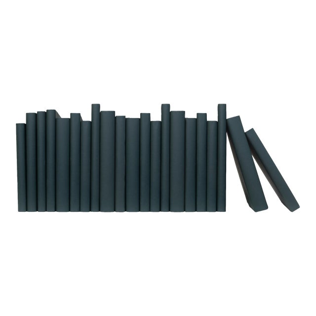 Decorative Books - Deep Forest Oversized Paper Wrapped Books - Green Books by the Foot For Sale