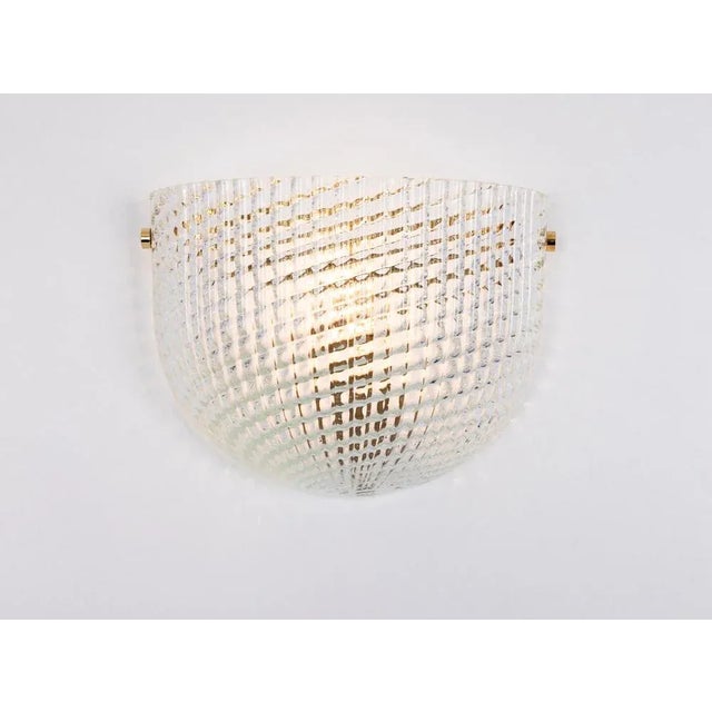 Pair of large murano wall lights att. To barovier & toso, italy, circa 1970-1979. High quality and in very good condition....