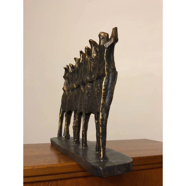 Bronze Krishna Reddy Demonstrators or Demonstration Cast Resin Sculpture For Sale - Image 8 of 13